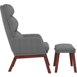  Stol za sproščanje s stolčkom svetlo sivo blago, (20935295) | Shoptok.si