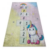 RugsX BAMBINO 54060 pralna preproga poskočnice, mavrica za otroke protizdrsna - roza / rumena 160x220 cm, (5000176229) | Shoptok.si