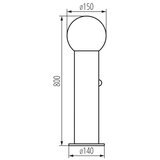 Kanlux 46086-Spoljna lampa sa senzorom STONO 1xE27/15W/230V 80 cm IP65 antracit | Eponuda.com