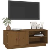 TV ormarić smeđa boja meda 105 x 34 x 40 cm od masivne borovine | shoptok.hr