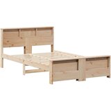 vidaXL Konstrukcija postelje Rjava 135 x 190 cm Trdna borovina, (5000069318) | Shoptok.si