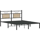  Okvir kreveta bez madraca boja hrasta sonome 140x190 cm drveni | shoptok.hr