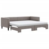 vidaXL Izvlečna dnevna postelja z vzmetnico taupe 80x200 cm blago, (20787788) | Shoptok.si