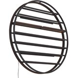 QAZQA Modern Wall Lamp Black with wine rack Incl. LED - Wine Rack Cene