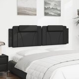  Jastuk za uzglavlje Viana crni 180 cm od umjetne kože | Eponuda.com