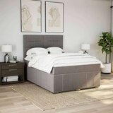  Krevet s oprugama i madracem smeđesivi 140 x 190 cm od tkanine | shoptok.hr