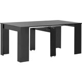vidaXL Raztegljiva jedilna miza visok sijaj črna 175x90x75 cm Cene