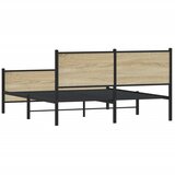  Metalni okvir kreveta bez madraca boja hrasta sonome 160x200 cm | shoptok.hr