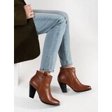 Shelvt Brown heeled ankle boots | Shoptok.si