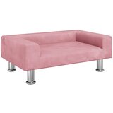  Krevet za pse ružičasti 70 x 45 x 26,5 cm baršunasti | shoptok.hr