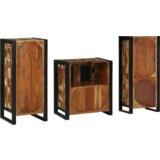 vidaXL Komplet pohištva za kopalnico 3 pcs Trden recikliran les | Shoptok.si