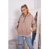 Kesi Hooded sweatshirt dark beige Cene