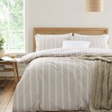 Bianca Bež pamučna posteljina za krevet za jednu osobu 135x200 cm Ashford Stripe – | shoptok.hr