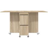  Jedilna miza 2 pcs 140 x 80 x 77 cm Inženirski les Sonoma hrast, (5000269132) | Shoptok.si