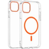 Apple transparent color ring magsafe maska za iphone 14 plus – narandžasta u