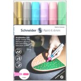 Schneider Flomaster akrilni marker, Paint-It 320, 4 mm, pastelne boje + zlatna i srebrna 6/1 Cijene