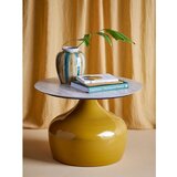 Bloomingville Rumena okrogla klubska mizica s keramično ploščo ø 60 cm Lecco – | Shoptok.si