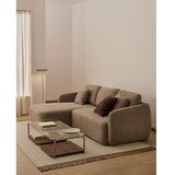 Kave Home Sivorjava raztegljiva kotna sedežna garnitura iz šenilje (levi kot/z ležalnikom) Laira – | Shoptok.si