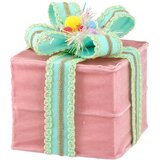 Festa Novogodišnja dekoracija Poklon Glossy, 15x15x17cm, Roze Cene
