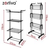  ZORTIVA XXL vertikalno zložljivo sušilo za perilo na kolesih 178 cm – 3 ravni | Shoptok.si