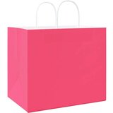  Papirnate vrećice 250 kom s ručkama ružičaste 32x22x28 cm | shoptok.hr