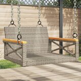 vidaXL Gugalna klop siva 63x62x40 cm poli ratan Cene