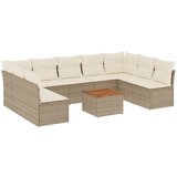 Maison Chic Seti vrtnega pohištva - Vrtna garnitura - Vrtni pohištvo set 10-delna z blazinami bež poli ratan, (21817180) | Shoptok.si