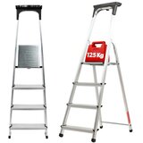 KADAX aluminijasta gospodinjska lestev, zložljiva, 4-stopenjska polica, 125 kg, (5000346208) Slike