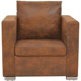  Fotelja smeđa 82x73x82 cm umjetna koža od brušene kože | Eponuda.ba