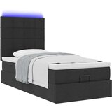vidaXL Otomanski okvir kreveta s madraca crni 90x190cm od tkanine | shoptok.hr
