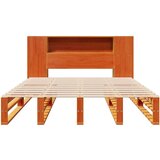 vidaXL Krevet s regalom za knjige bez madraca 140x200 cm masivno drvo | shoptok.hr