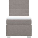 vidaXL Box spring postelja z vzmetnico taupe 90x190 cm blago | Shoptok.si