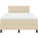 Box Postelja z vzmetnico z vzmetnico krema 120 x 190 cm blago, (5000126572) | Shoptok.si