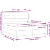 Kutna Sjedalica s Dušekom Svjetlosiva 180x200 cm Baršun | shoptok.hr