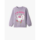 Koton Cat Printed Sweatshirt Long Sleeved Crewneck Collar with Stockings Cene'.'