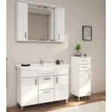 Kupaonički ormarić niski stojeći EJNA 91x34x34cm bijeli