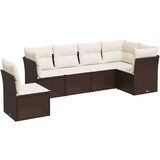 vidaXL 7-dijelni set vrtnih sofa od poliratana s jastucima smeđi | shoptok.hr