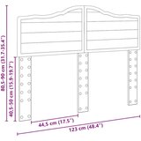 vidaXL Vzglavje z vzglavjem Svetlo Belo 120 cm Konstruiran les | Shoptok.si