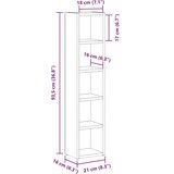  Ormarići za CD-ove 2 kom crni 21 x 16 x 93,5 cm od iverice | shoptok.hr