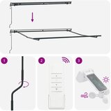 Tenda na automatsko uvlačenje antracit i bijela 300 x 250 cm | shoptok.hr