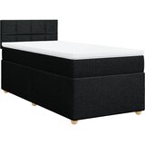  Krevet s oprugama i madracem crni 100 x 200 cm od tkanine | shoptok.hr
