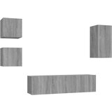  5-dijelni set TV ormarića sivog sonome konstruirano drvo | shoptok.hr