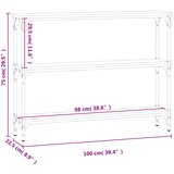  Konzolni stol boja hrasta 100 x 22,5 x 75 cm konstruirano drvo | shoptok.hr