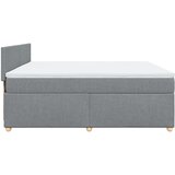  Krevet s oprugama i madracem svjetlosivi 200 x 200cm od tkanine | shoptok.hr