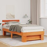  Krevetna konstrukcija s uzglavljem Vosak smeđa 90 x 190 cm | shoptok.hr