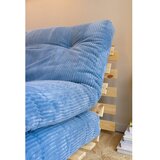 Karup Svetlo modra raztegljiva sedežna garnitura iz rebrastega žameta 140 cm Roots – | Shoptok.si