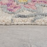 Flair Rugs Kremno bela ročno tkana volnena preproga 120x170 cm Tania Floral – | Shoptok.si