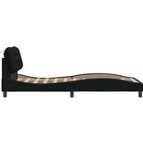  Okvir kreveta s LED svjetlima crni 90 x 200 cm od tkanine | shoptok.hr