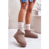 Boto Fashionable Low Suede Snow Boots Khaki Nucca | ePonuda.com