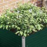  Povišena vrtna gredica 100 x 100 x 77 cm pocinčani čelik zelena | shoptok.hr